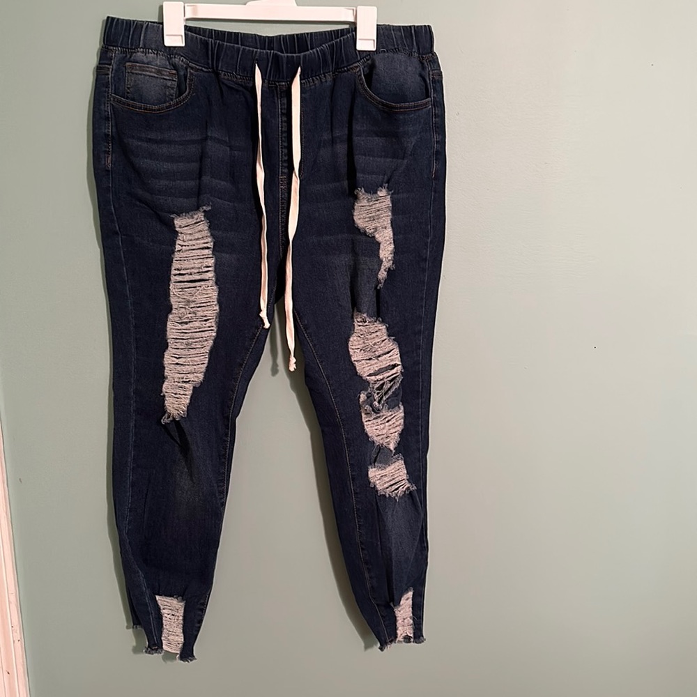 Shein jeggings with drawstring